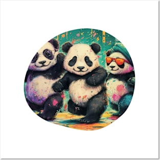 Get Your Groove On with Our Dancing Pandas! Posters and Art